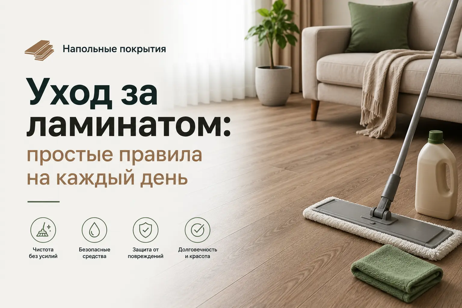 Уход за ламинатом: простые правила на каждый день