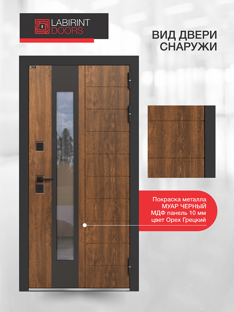 Входная дверь NORD Plus с терморазрывом и стеклопакетом