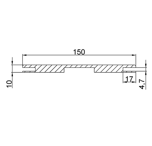 Добор ТЕХНО nanotex, грей 150*10*2070, телескоп