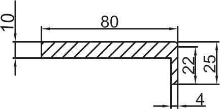 Наличник прямой PP, перламутровый дуб 80*10*2150, телескоп