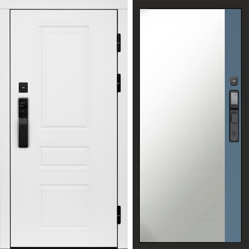 Орегон white смарт Зеркало фацет grey софт